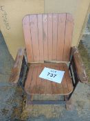 V.V. RARE ORIGINAL VINTAGE CINEMA SEAT