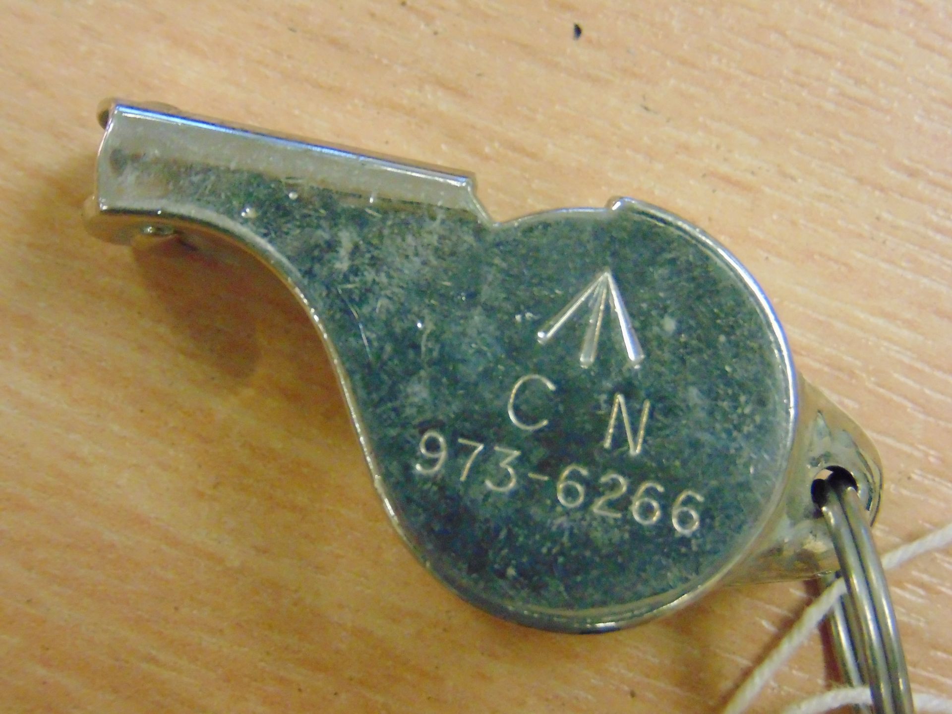 2X BRITISH ARMY ACME THUNDERER SERVICE WHISTLE BROAD ARROW MARKED - NICE CONDITION - Image 5 of 6