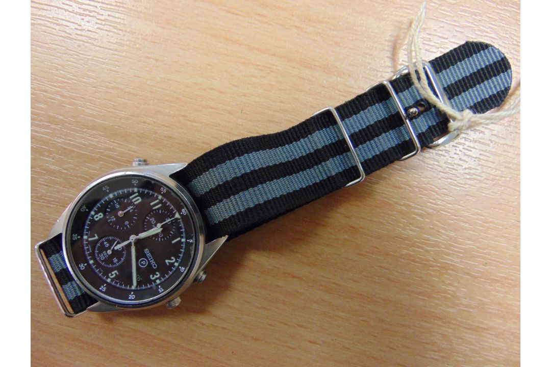 SEIKO RAF ISSUE PILOTS CHRONO GEN 2 NATO MARKS DATED 1994 - Image 1 of 8