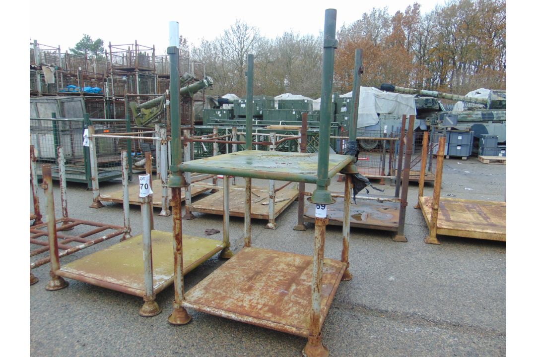 4 Post Steel Standard MoD Stacking Stillage 120cm x 100cm x 100cm as shown - Image 3 of 3