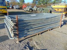 22 x Heras Style Galvanised Fencing Panels 3.4m x 2m C/W Transport Stillage