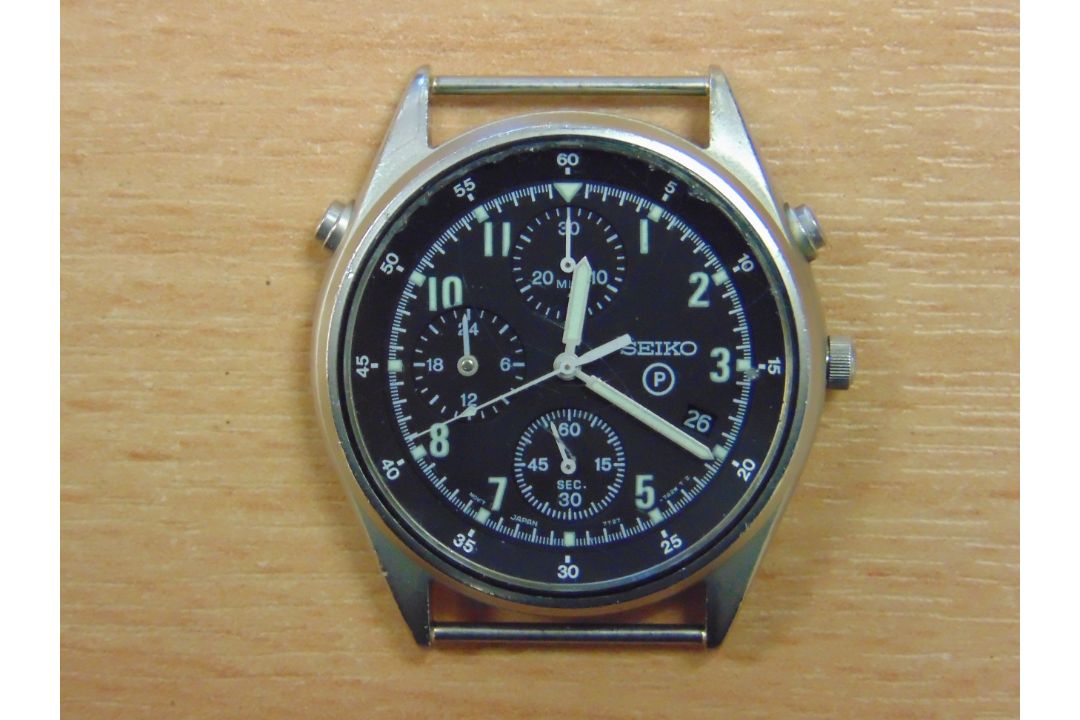 SEIKO RAF ISSUE PILOTS CHRONO GEN 2 NATO MARKS DATED 1994 - Image 4 of 8