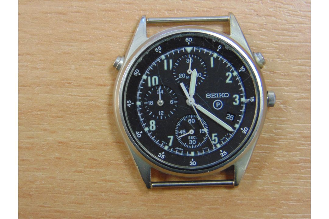 SEIKO RAF ISSUE PILOTS CHRONO GEN 2 NATO MARKS DATED 1994 - Image 3 of 8