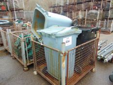 2x Stillages Green Tarpaulin and Wheelie Bins