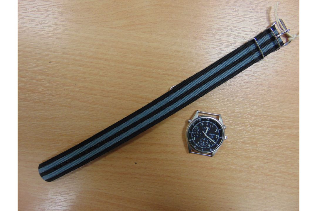 SEIKO RAF ISSUE PILOTS CHRONO GEN 2 NATO MARKS DATED 1994 - Image 8 of 8