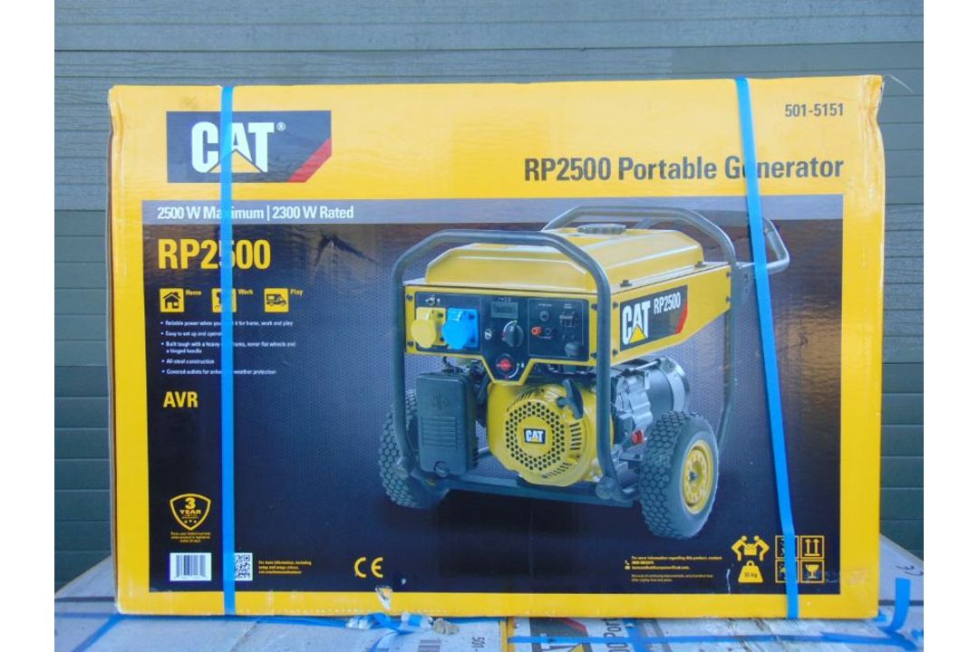 UNISSUED Caterpillar RP2500 Industrial Petrol Generator Set - Image 1 of 5