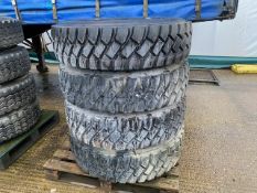 Qty 4 x Goodyear 12.00R20 G388 Unisteel Tyres