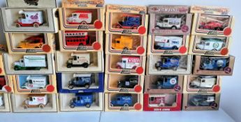 A collection of 95 Lledo Promotional, Commemorative and Souvenir vans, most with boxes, some with