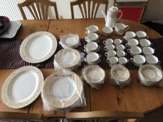 A seventy-seven piece Royal Worcester Hyde Park part dinner, tea and coffee service serving eight,