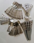 An eighty-six piece mid century part-service of Gorham sterling silver flatware in the Rondo pattern