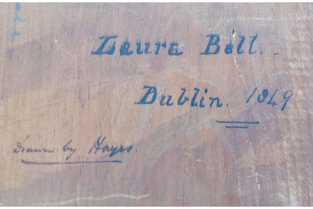Attributed to Edward Hayes RHA (Irish, 1797-1864), LAURA BELL, watercolour, framed and mounted, - Image 6 of 7