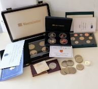 The Westminster boxed Portraits of a Queen Four £5 Coin set; a Diamond Jubilee photographic four