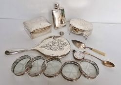 A Victorian silver hip flask of cushion form by Deakin & Francis, Birmingham, 1887, 12.5 cm H;