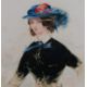 Attributed to Edward Hayes RHA (Irish, 1797-1864), LAURA BELL, watercolour, framed and mounted, - Image 1 of 7