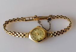 A mid-century ladies 9ct yellow gold-cased Pregimax dress watch, hallmarked, 11.56g, in working