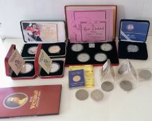 The Royal Mint Queen Elizabeth II Collection 1972-1981, four silver proof crowns, boxed with