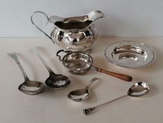 A contemporary silver bowl with convex base by Richards & Knight, London, 1988