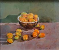 John Sprakes RBA, ROI (b.1936-) KUMQUATS, oil on board, glazed, framed, signed and dated '97, bottom