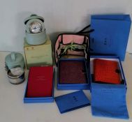 An Aspinal nail kit in fine leather, unboxed; a leather Smythson Panama Jotter