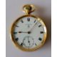 An Edwardian open-faced stem-wind gold-cased pocket watch with white enamel dial signed Rotherhams, - Image 1 of 4