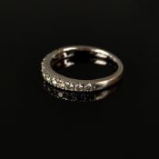 Memory / Memoire Ring, 585/14K Weißgold (punziert), 2,33g, Bandring besetzt mit 12 Brillanten, von