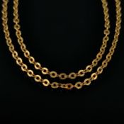 Ankerkette, 750/18K Gelbgold (punziert), 6g, Ringverschluss, Länge 54cm