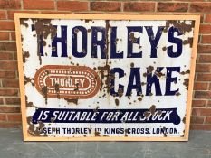 Original Enamel Thorleys Cake Sign A/F