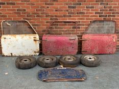 Three Mini Doors, Boot & Set Of Four Mini Wheels
