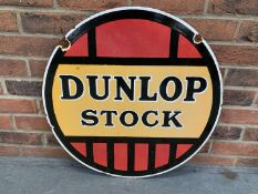 Enamel Dunlop Stock Sign