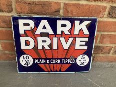 Enamel Park Drive Flanged Sign