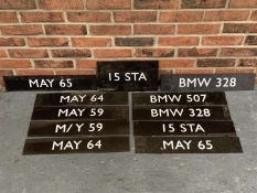 Eleven Plastic Paddock Signs