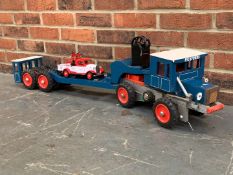 Large Wooden Scratch Built Pickfords &nbsp;Lorry & Diecast Breakdown Truck (2)