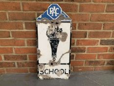 Enamel RAC School Sign a/f
