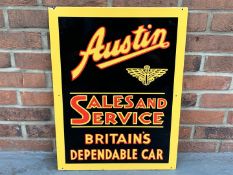 Enamel Austin Sales & Service Sign