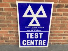 Perspex Vehicle Testing Station Sign