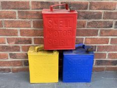 Three 2 Gallon Shell Fuel Cans&nbsp;