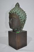 Alter Bronze Buddhakopf