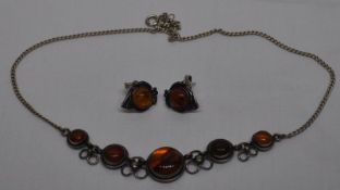 Ohrringe Bernstein Collier