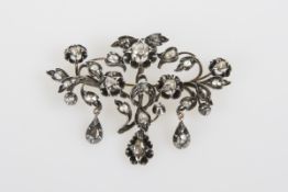 Diamant Brosche, Arbeit 2 Hälfte 19. Jh.