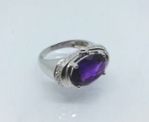 Amethyst Brillant Damenring