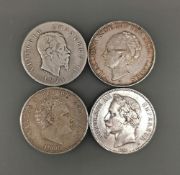 4 Alte Silbermünzen