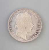 1 Florin 1861 Silber-Münze Franz Joseph I Österreich