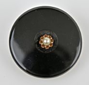 BROSCHE mit polierter Onyx-Scheibe