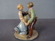 Porzellanfigur tanzendes Paar in