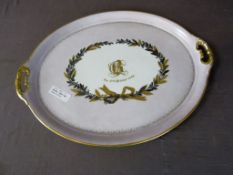 Porzellantablett datiert 1869