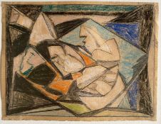 Adolf Richard HÖLZEL (1853-1934), Konstruktive Komposition , 1922, verso Nachlassstempel: Nachlass