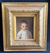 Eduard KURZBAUER (1840-1879), Portrait von einem niedlichen Kind, signiert und datiert: 