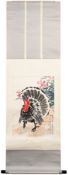 A group of three Chinese scroll paintings: comprising- Tang Yun [1910-1993] an eagle,