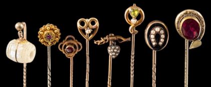 A group of antique stick pins,