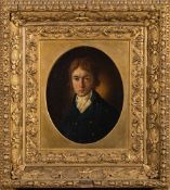 English School late 18th Century- Portrait of a young man,